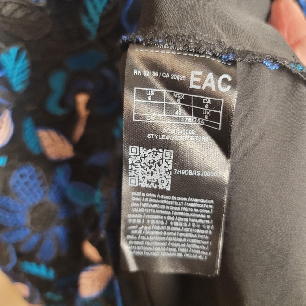 GUESS,‎ Midnight Magic Sleeveless Dress, Black/Midnight Blue Multicolor,  Size 6 - Picture 6 of 10